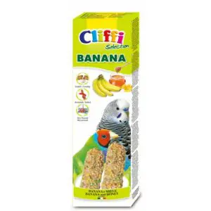 Cliffi sticks exotic budgies with banana and honey "banana" 2Χ30gr