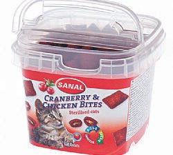 Sanal Cranberry and Chicken cup για στειρωμένες γάτες 75gr (3 Τεμάχια)