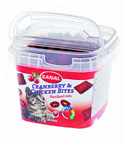 Sanal Cranberry and Chicken cup για στειρωμένες γάτες 75gr (3 Τεμάχια)