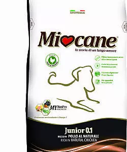 MIOCANE Junior chicken 0.1 10kg + ΔΩΡΟ Λάδι Σολωμού 100ml