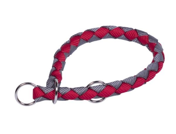 NOBBY-Πλεκτός Δίχρωμος Πνίχτης CORDA red/grey L: 47-55cm; W: 18 mm