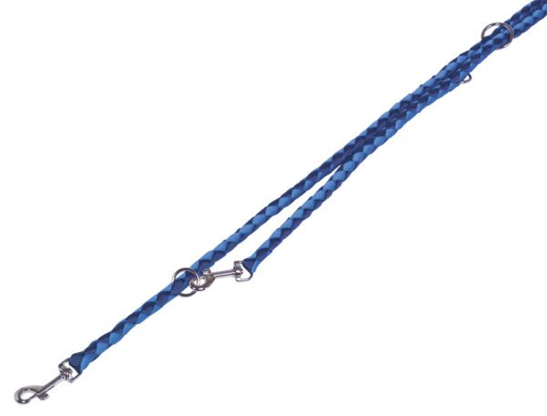 NOBBY- Πλεκτό Λουρί Οδηγός - CORDA blue/light blue L: 200cm; W: 12 mm