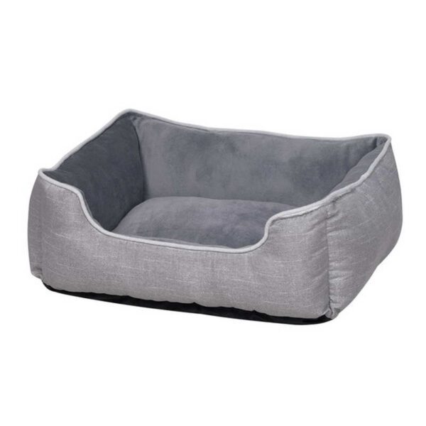 NOBBY-Comfort τετράγωνο κρεβάτι Classic 'PURNA' - 60 x 50 x 18cm - Grey