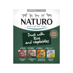 NATURO DOG Πάπια, Ρύζι & λαχανικά 400gr (7 τεμάχια)