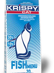 KRISPY Cat Adult Fish Menu Τρίχρωμη για Ενήλικες Γάτες 20 kg