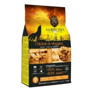 Ambrosia grain free adult chicken & vegies 12kg + ΔΩΡΟ Λάδι Σολωμού 100ml