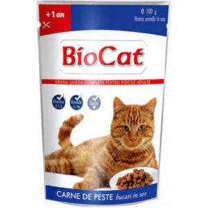 Biocat Cat Pouch Adult With Fish φακελάκια 100gr (12 τεμάχια)
