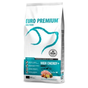 Europremium Large Adult High Energy grain free Κοτόπουλο & Ρύζι 12kg + Δώρο Λάδι Σολωμού 100ml