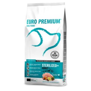 Europremium Medium Adult Sterilized Κοτόπουλο grain free 10kg + Δώρο Λάδι Σολωμού 100ml
