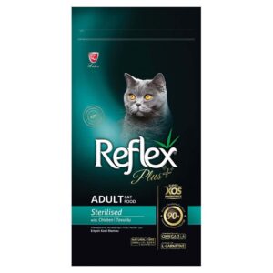 Reflex plus Super Premium τροφή για ενήλικες στειρωμένες γάτες κοτόπουλο 15kg