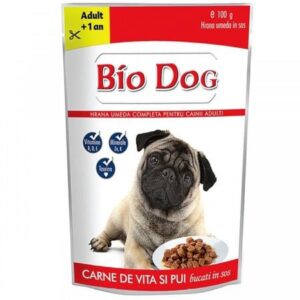 Biodog φακελάκι σκύλου μοσχάρι/κοτόπουλο 100gr (6 τεμάχια)