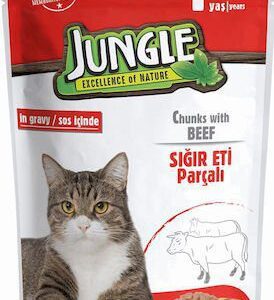 Jungle Excellence of Nature Υγρή Τροφή για Ενήλικες Γάτες σε Φακελάκι με Βοδινό 100gr (6 τεμάχια)