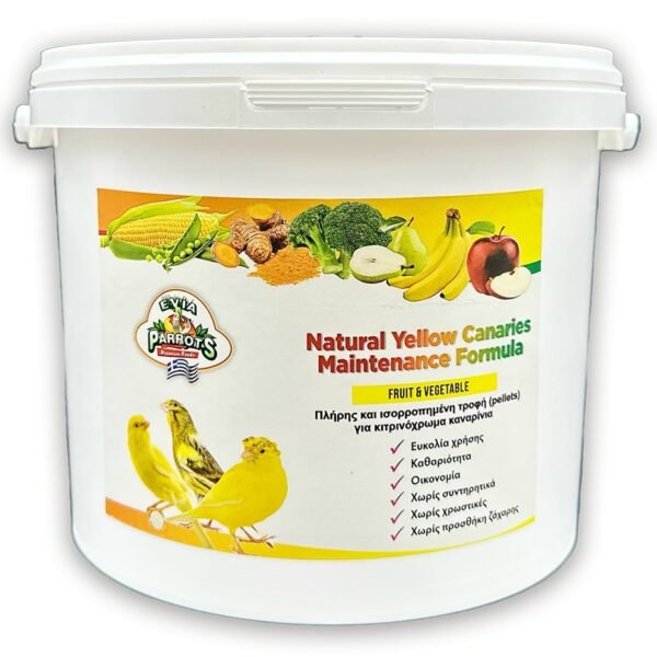 EVIA PARROTS Natural Yellow Canaries Μaintenance Formula (Pellets) 2kg