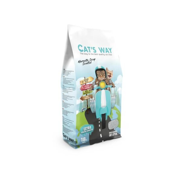 Cat's Way Άμμος Γάτας Μπετονίτης με Άρωμα Marseille Soap 18lt