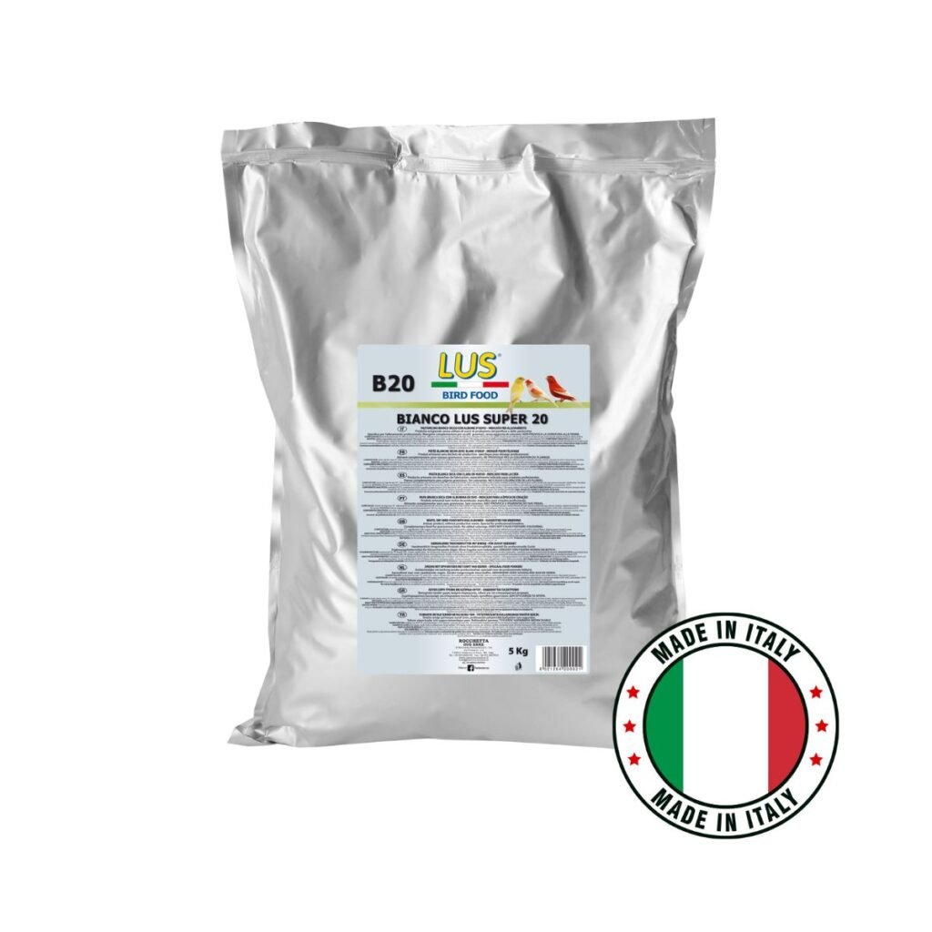 B20 Bianco Lus – Ξηρή Αυγοτροφή για Πτηνά 5kg – 20% Πρωτεΐνη
