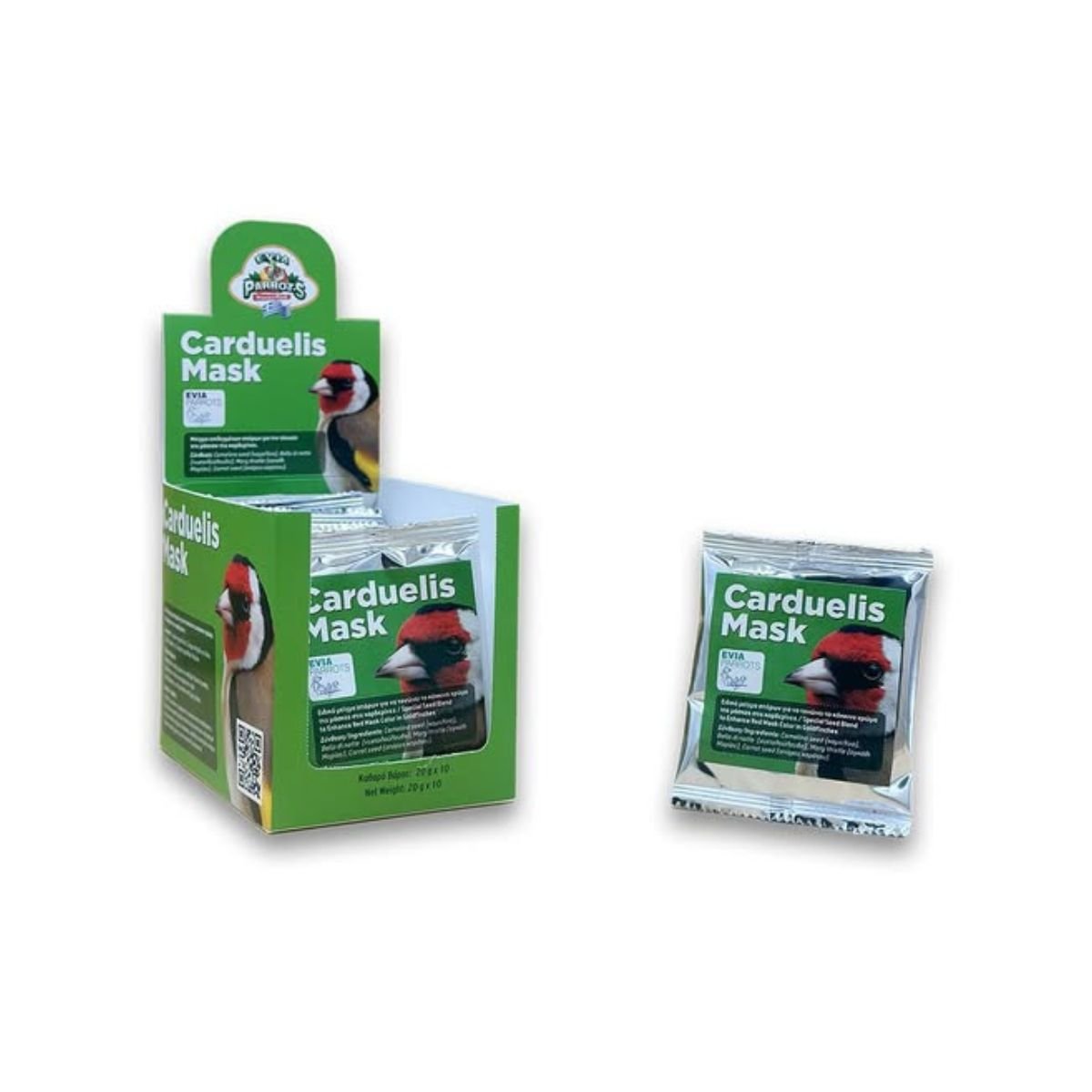 Προϊόν – Αγόρασε προϊόντα online στο Pet Καναρινόκοσμος Carduelis Mask – Ειδικό μείγμα σπόρων για ενίσχυση κόκκινης μάσκας σε καρδερίνες | συσκευασία προϊόντος