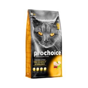 Prochoice Pro 32 Adult Sterilised – Ξηρά Τροφή με Κοτόπουλο & Ρύζι για Στειρωμένες Γάτες