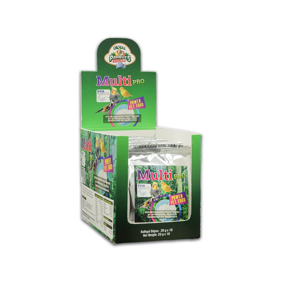 Προϊόν – Αγόρασε προϊόντα online στο Pet Καναρινόκοσμος EVIA PARROTS Μulti-Pro φακελάκι 20gr - Image 2