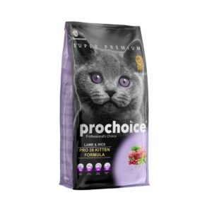 Prochoice Pro 38 Kitten Formula – Ξηρά τροφή super premium με αρνί & ρύζι για γατάκια 1–12 μηνών και θηλάζουσες γάτες