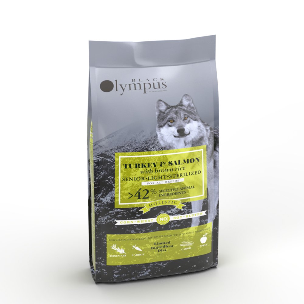 Προϊόν – Αγόρασε προϊόντα online στο Pet Καναρινόκοσμος Black Olympus Low Grain Senior Light Sterilized Turkey & Salmon with Brown Rice 2kg